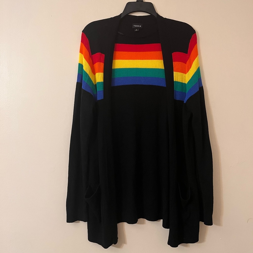 Torrid Rainbow Cardigan